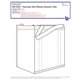Hercules Non-Woven Grocery Tote — Yellow — blank product view — 7