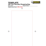 Hercules Non-Woven Grocery Tote — Yellow — blank product view — 6