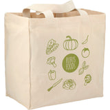 Essential 8oz Cotton Grocery Tote — Natural (NT) — decorated right angle — 3