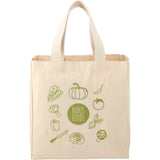 Essential 8oz Cotton Grocery Tote — Natural (NT) — decorated front view — 2