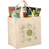 Essential 8oz Cotton Grocery Tote — Natural (NT) — decorated product view — 4