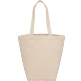 Herringbone 7oz Cotton Canvas Grocery Tote — Natural (NT) — blank back view — 6