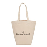 Herringbone 7oz Cotton Canvas Grocery Tote — Natural (NT) — decorated front view — 2