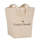 Herringbone 7oz Cotton Canvas Grocery Tote — Natural (NT) — decorated product view — 3