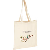 100% 4oz Cotton Canvas Convention Tote — Natural (NT) — decorated front view — 2