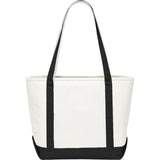 Baltic 18oz Cotton Canvas Tote — Black (BK) — blank back view — 7
