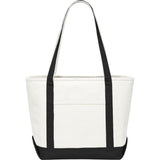 Baltic 18oz Cotton Canvas Tote — Black (BK) — blank front view — 6