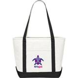 Baltic 18oz Cotton Canvas Tote — Black (BK) — decorated front view — 5