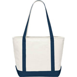 Baltic 18oz Cotton Canvas Tote — Blue (BL) — blank back view — 16
