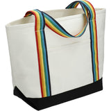 Baltic 18oz Cotton Canvas Tote — Rainbow — blank right angle — 13