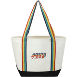 Baltic 18oz Cotton Canvas Tote — Rainbow — decorated back view — 9