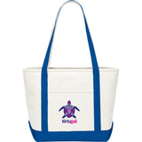 Baltic 18oz Cotton Canvas Tote — Royal (RYL) — decorated front view — 2