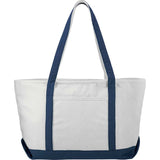 Baltic 18oz Cotton Canvas Zippered Tote — Blue (BL) — blank front view — 6