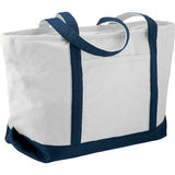 Baltic 18oz Cotton Canvas Zippered Tote — Blue (BL) — blank front view — 5
