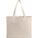 6oz Cotton Canvas All-Purpose Tote — Natural (NT) — blank back view