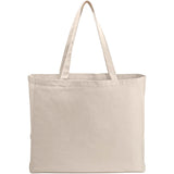 6oz Cotton Canvas All-Purpose Tote — Natural (NT) — blank back view — 6