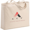 6oz Cotton Canvas All-Purpose Tote — Natural (NT) — decorated product view