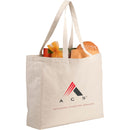 6oz Cotton Canvas All-Purpose Tote — Natural (NT) — decorated product view