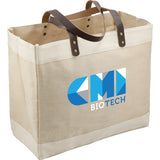 Westover Premium Market Tote — Natural (NT) — decorated right angle — 3