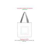 Rainbow Recycled 6oz Cotton Convention Tote — Natural — blank product view — 8