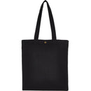 Repose 10oz Recycled Cotton Box Tote w/Snap — Black (BK) — blank back view