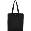 Repose 10oz Recycled Cotton Box Tote w/Snap — Black (BK) — blank front view