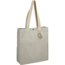 Repose 10oz Recycled Cotton Box Tote w/Snap — Gray (GY) — blank right angle