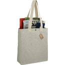 Repose 10oz Recycled Cotton Box Tote w/Snap — Gray (GY) — blank right angle