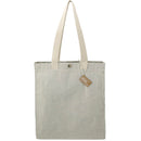 Repose 10oz Recycled Cotton Box Tote w/Snap — Gray (GY) — blank front view