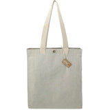 Repose 10oz Recycled Cotton Box Tote w/Snap — Gray (GY) — blank front view — 14