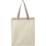 Rainbow Recycled 6oz Cotton Grocery Tote — Natural (NT) — blank front view — 4