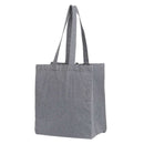 Recycled Cotton Grocery Tote Bag 7oz — Multi-Colored (MT) — blank left angle