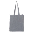 Recycled Cotton Grocery Tote Bag 7oz — Multi-Colored (MT) — blank back view