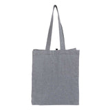 Recycled Cotton Grocery Tote Bag 7oz — Multi-Colored (MT) — blank back view — 7