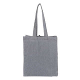 Recycled Cotton Grocery Tote Bag 7oz — Multi-Colored (MT) — blank front view — 5