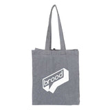 Recycled Cotton Grocery Tote Bag 7oz — Multi-Colored (MT) — decorated front view — 2