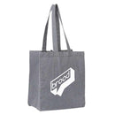 Recycled Cotton Grocery Tote Bag 7oz — Multi-Colored (MT) — decorated product view
