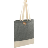 Split Recycled 5oz Cotton Twill Convention Tote — Black (BK) — blank right angle — 26