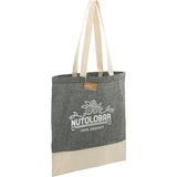 Split Recycled 5oz Cotton Twill Convention Tote — Black (BK) — decorated right angle — 22