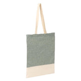 Split Recycled 5oz Cotton Twill Convention Tote — Dark Green — blank right angle — 8