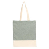 Split Recycled 5oz Cotton Twill Convention Tote — Dark Green — blank back view — 7