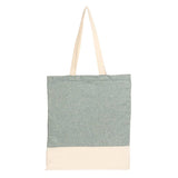 Split Recycled 5oz Cotton Twill Convention Tote — Dark Green — blank front view — 6