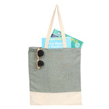 Split Recycled 5oz Cotton Twill Convention Tote — Dark Green — blank product view — 9