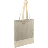 Split Recycled 5oz Cotton Twill Convention Tote — Gray (GY) — blank right angle — 18