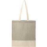 Split Recycled 5oz Cotton Twill Convention Tote — Gray (GY) — blank back view — 17