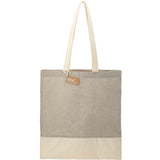 Split Recycled 5oz Cotton Twill Convention Tote — Gray (GY) — blank front view — 16