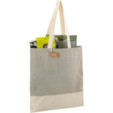 Split Recycled 5oz Cotton Twill Convention Tote — Gray (GY) — blank product view — 19