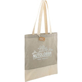 Split Recycled 5oz Cotton Twill Convention Tote — Gray (GY) — decorated right angle — 14