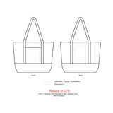 Repose 10oz Recycled Cotton Zippered Tote — Black — blank product view — 3