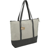 Repose 10oz Recycled Cotton Zippered Tote — Gray (GY) — blank right angle — 19